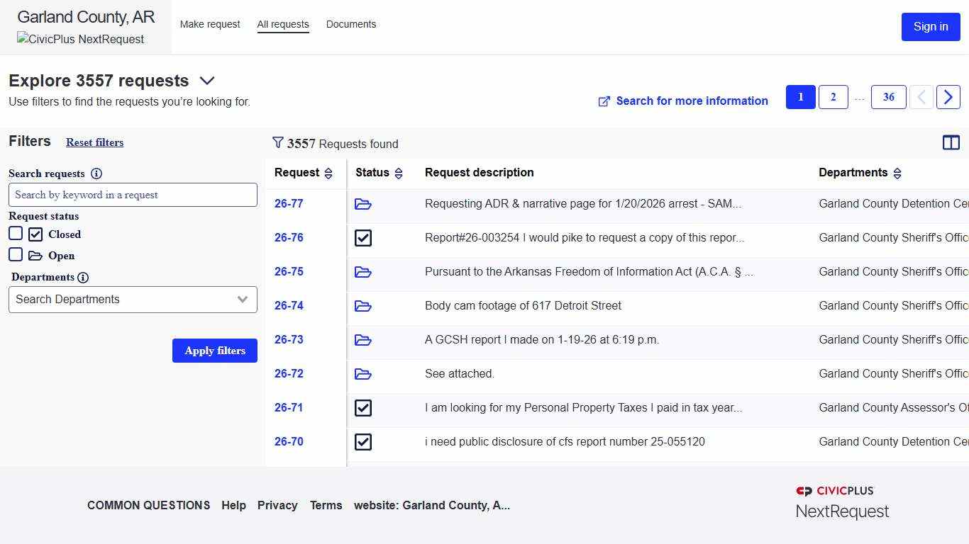 Requests - NextRequest - Modern FOIA & Public Records Request Software